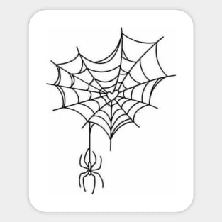 web and spider Sticker